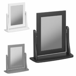 Louis Dressing Table Mirror with Stand - Black, White or Grey