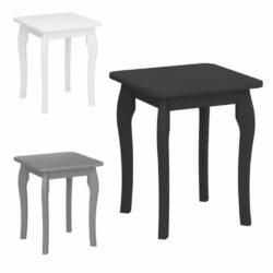 Louis French Style Dressing Table Stool - Black, White or Grey