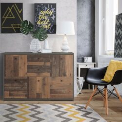 Rushmore Large Modern Rustic Wooden Sideboard with Drawers