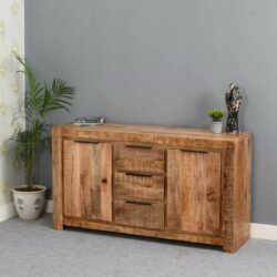 Bearwood Large Rustic Chunky Wooden Sideboard with Drawers