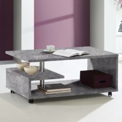 Bodhi Modern Grey Coffee Table with Wheels - Choice of Grey Finishes