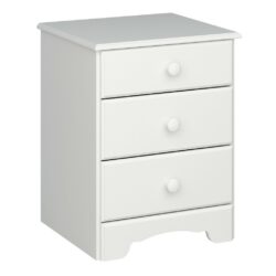 Buckley Traditional White Bedside Table with Drawers