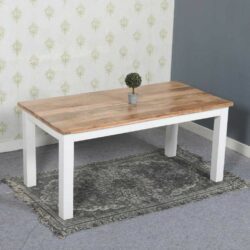Cotswold Large Rustic White and Wooden Dining Table