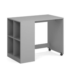 Cruz Modern Kids Grey Desk with Storage Bookcase