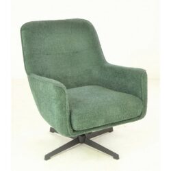 Darcie Green Swivel Chair in Soft Fabric