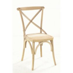 Delaney Traditional Solid Wooden Dining Chair with Cross Back in Mahogany Wood