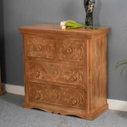 Hanoi Vintage Carved Wooden Chest of Drawers