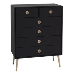 Liam Modern Black Chest of Drawers