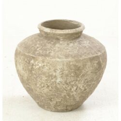 Round Vintage Stone Vase - Choice of Sizes