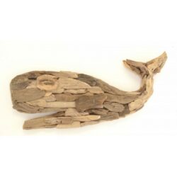 Rustic Driftwood Whale Ornament