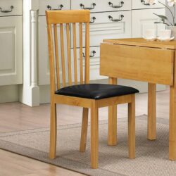 Attavanti Wooden Dining Chair - Oak, Natural or White - Pair