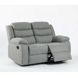 Alban Modern 2 Seater Reclining Grey Sofa in Smoke Grey