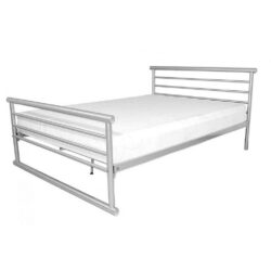 Belinda Modern Metal Silver Bed - Single or Double