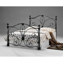 Dixie Ornate Vintage Antique Black Metal Bed - Double or King Size