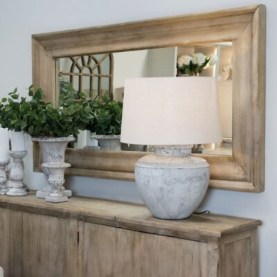 Durham Large Rustic Chunky Wooden Mirror