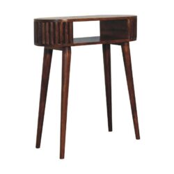 Granada Small Dark Wooden Desk with Panelled Design