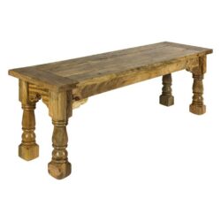 Grove Rustic Vintage Wooden Dining Bench with Oak Finish