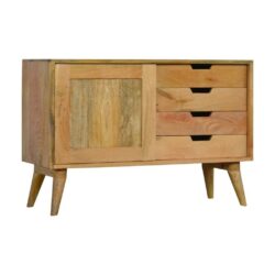 Grove Rustic Wooden Sideboard with Sliding Door & Drawers