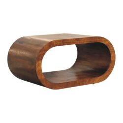Madeira Minimalist Chestnut Wooden Coffee Table