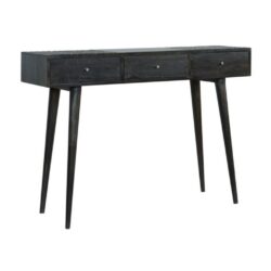 Modern Wooden Black Console Table with Drawers