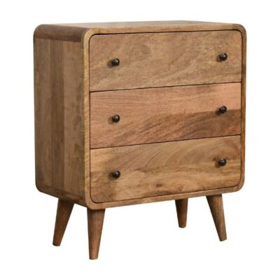 Noah Small Wooden Chest of Drawers with Oak Finish