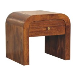 Ruth Modern Chestnut Wooden Bedside Table with Drawer