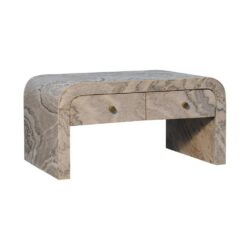 Serena Modern Marble Coffee Table with Drawers