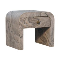 Serena Modern Marble Lamp Table with Drawer