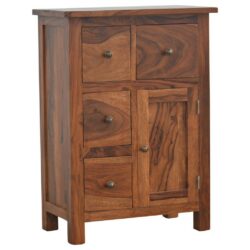 Sheesham Wooden Chest of Drawers with Chestnut Finish