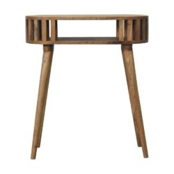 Slade Modern Wooden Console Table with Bar Design
