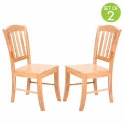 Traditional Solid Wooden Dining Chair - Pair