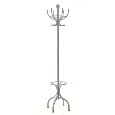 Traditional White Metal Hat and Coat Stand