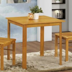 Yorkshire Small Square Wooden Dining Table with Natural Oak Finish