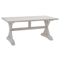 Aylsham Rustic White Wooden Dining Table in Farmhouse Design