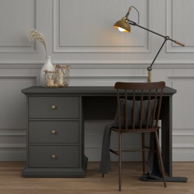Palmerston Classic Desk with Drawers - White or Dark Grey