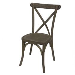 Carmina Rustic Oak Wooden Dining Chair with Cross Back