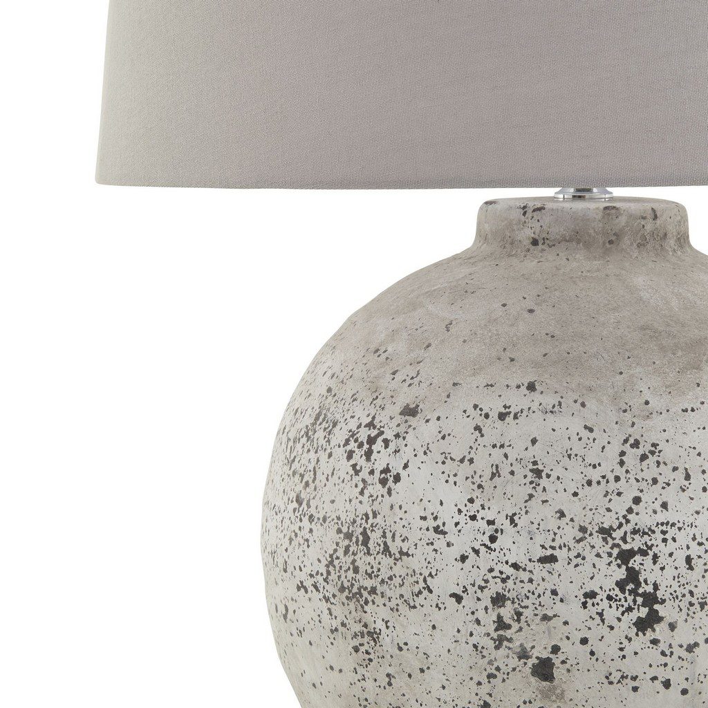 Round deals stone lamp