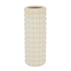 Decorative Tall Cream Vase with Bobble Corn Design - Choice of Sizes