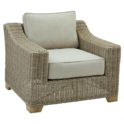 Messina Luxury Wicker Armchair with Beige Cushions