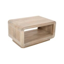 Chico Modern Wooden Coffee Table with Carving Detail in Light Wood