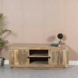 Chico Modern Wooden TV Cabinet with Carving Detail