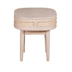 Kasos Rattan and Light Wooden Lamp Table Side Table Bedside Table