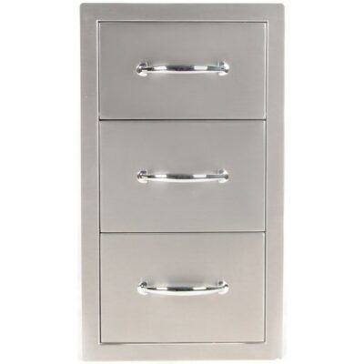 Sunstone Triple Drawer Unit for Outdoor Kitchen Stainless Steel