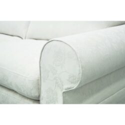 Beatrice White Sofa 3 Seater in Floral Embroidered Fabric