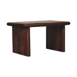 Cancun Dark Chunky Wooden Coffee Table with Chestnut Finish