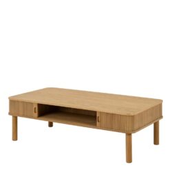 Alcoy Modern Wooden Coffee Table with Sliding Door