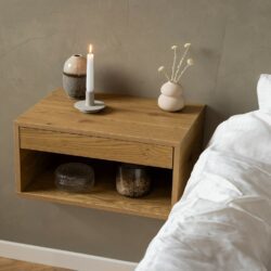 Modern Wooden Wall Mounted Bedside Table