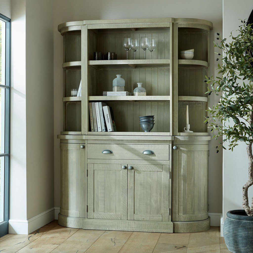 Blake Rustic Chunky Wooden Dresser Hutch in Farmhouse Style