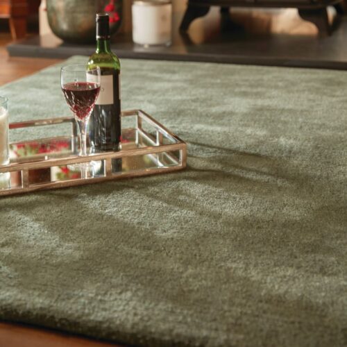 Dark Green Rectangular Rug Radcliff Luxury Dark Green Rug | Choice of Sizes | OHI