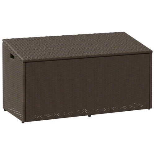 Dark Brown Large Rattan Garden Storage Box | Choice of Sizes